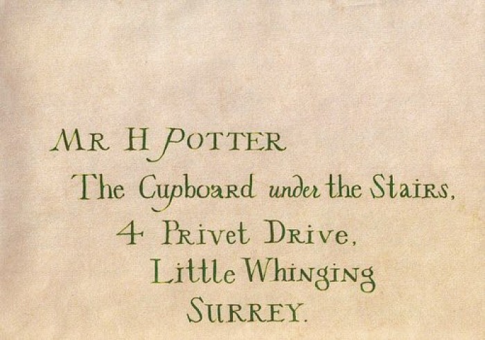 Hogwarts letter 4 Privet Drive Little Whinging Surrey Dursley 